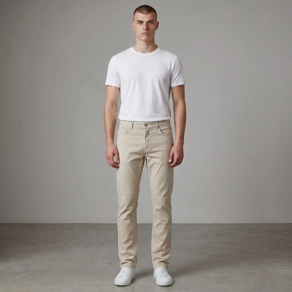 Faherty Stretch Terry 5-Pocket Pants‎ Mens 38 Stone Beige Slim Straight MBF2437